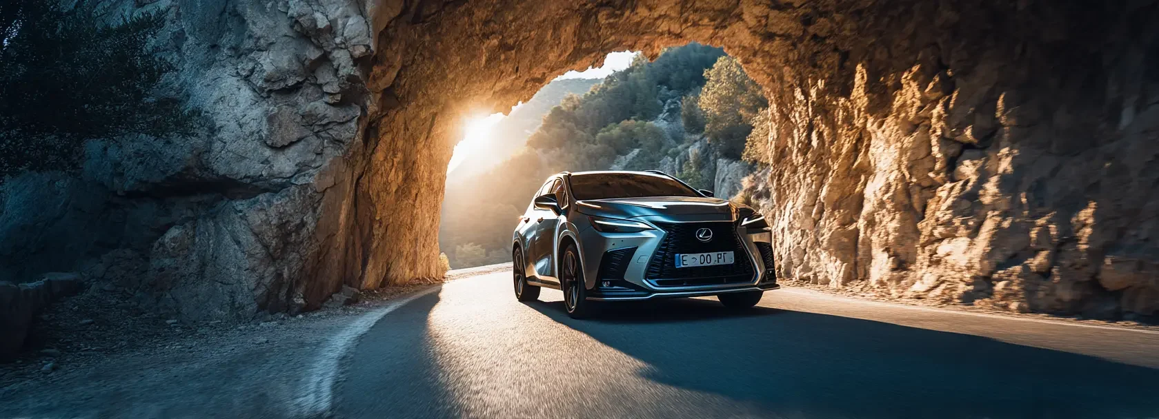 A realistic close-up photo of a luxury SUV